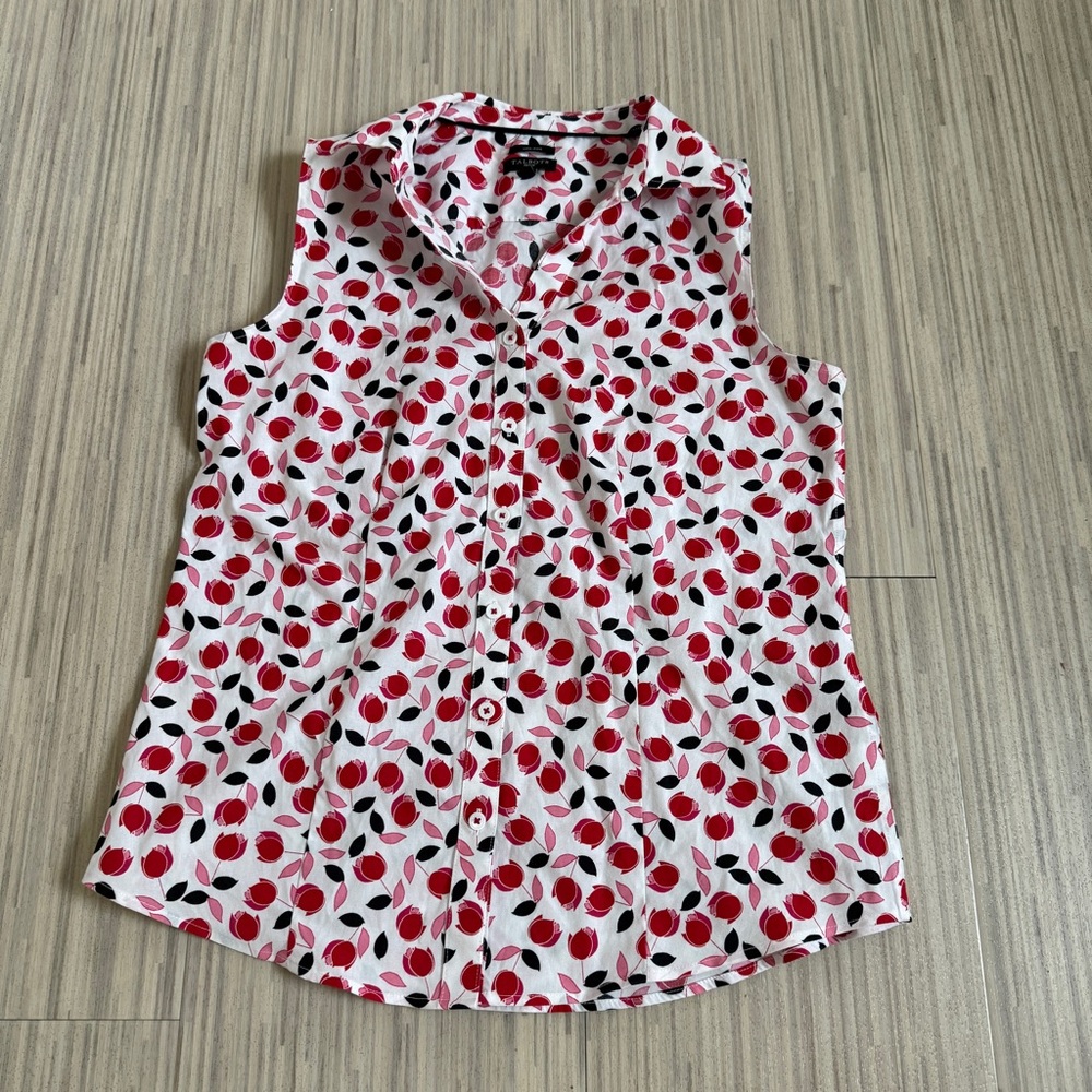 Tablots Sleeveless Tulip Print Sleeveless Blouse EUC size 4P
